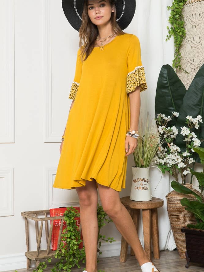 VESTIDO MIDI DE COR SÓLIDA PARA MULHERES COM BOLSOS por atacado de Celeste Clothing