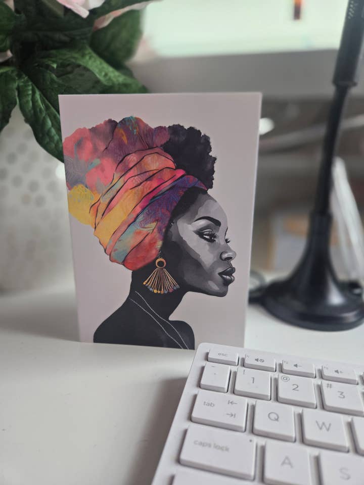 Tarjeta de Felicitación de Arte Fino Dahlia para venta al por mayor de Blacartistry