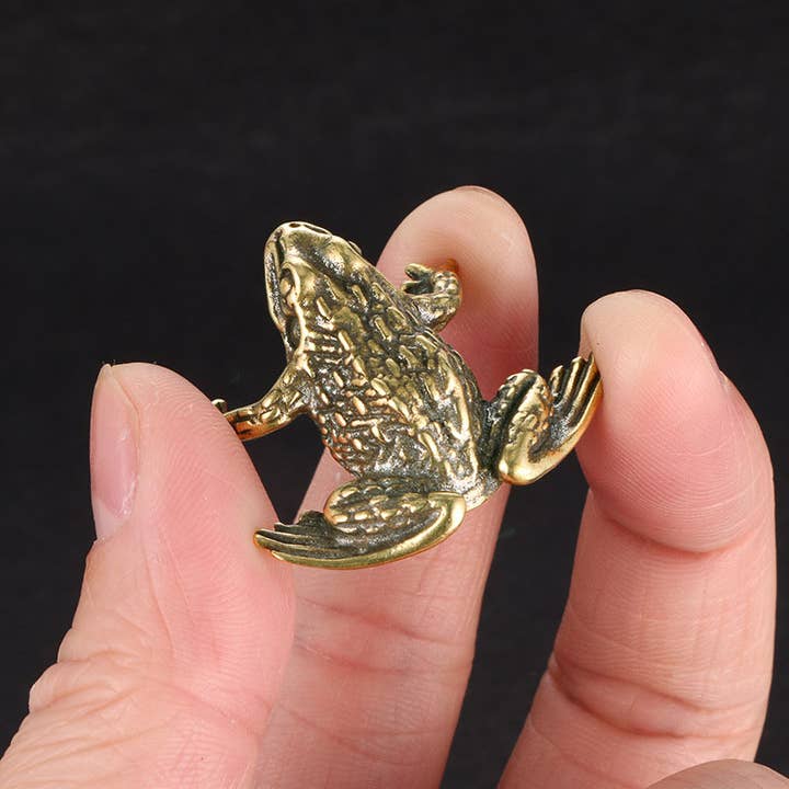 Gemcohub - Wholesale Decorative Figurine - Brass Golden Toad Frog Copper Ornament Artwork4