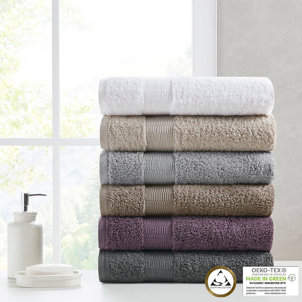 Olliix - Wholesale Towel Set - 100% Egyptian Cotton 6-Piece Towel Set, White5