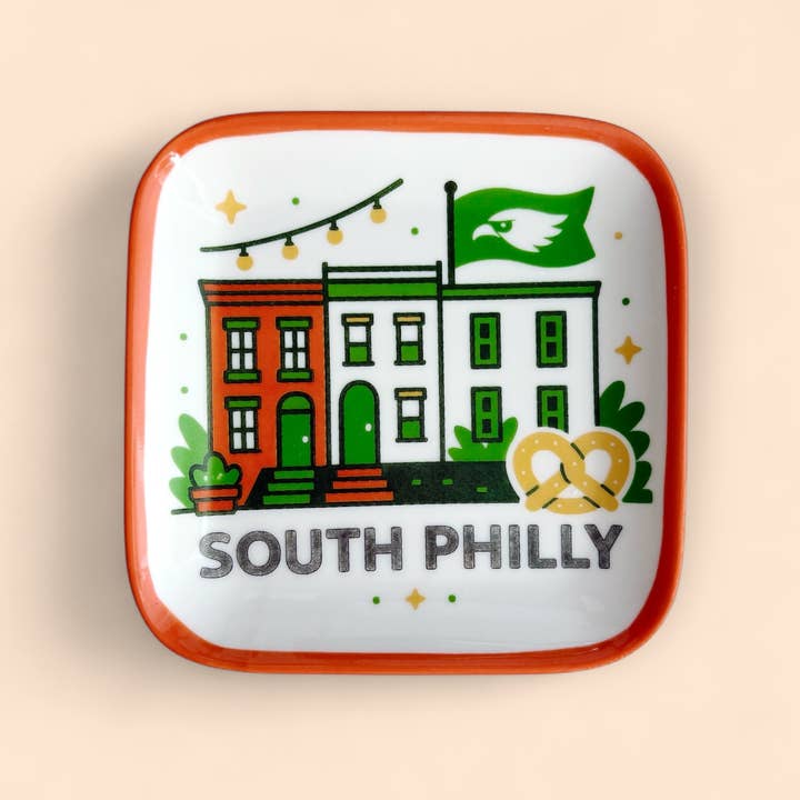 South Philly Ceramic Trinket Jewelry Dish Philadelphia for wholesale by GeoMetricGem