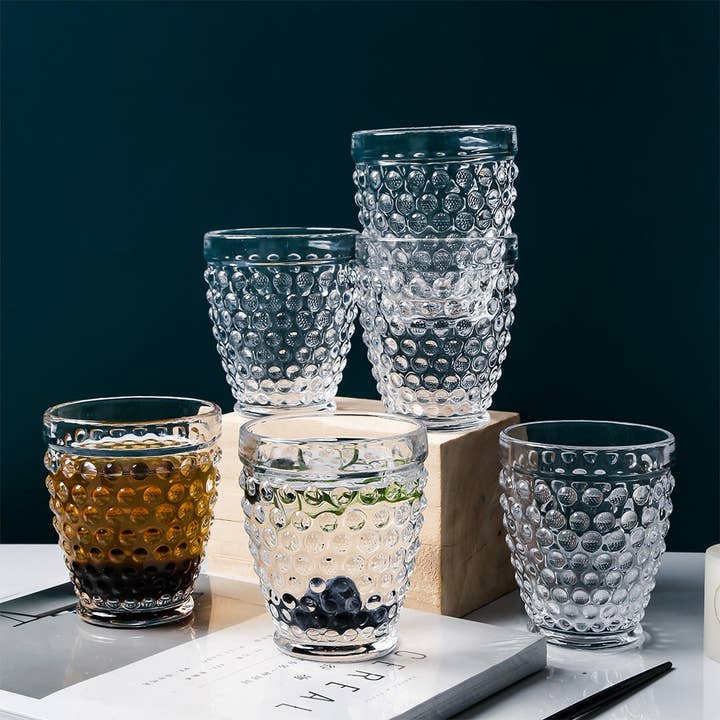 Everest Global - Wholesale Drinking glass/cup - Hobnail Collection Water Tumbler Glasses set of 62
