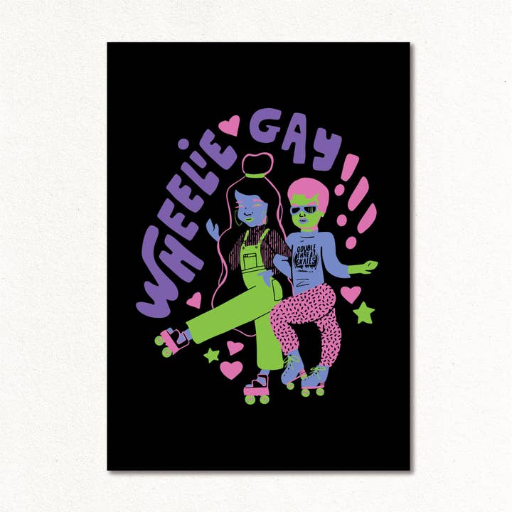 Create & Skate Factory - Wholesale Art Print - Wheelie Gay Art Print5