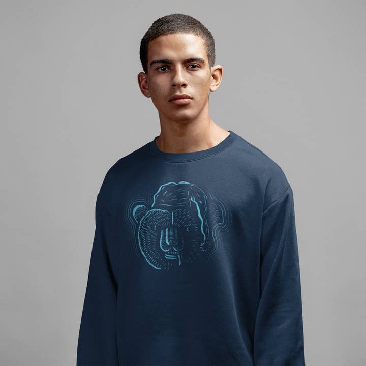 Sovende Bjørn Fleece Sweatshirt for engroshandel hos Bigfoot Kick