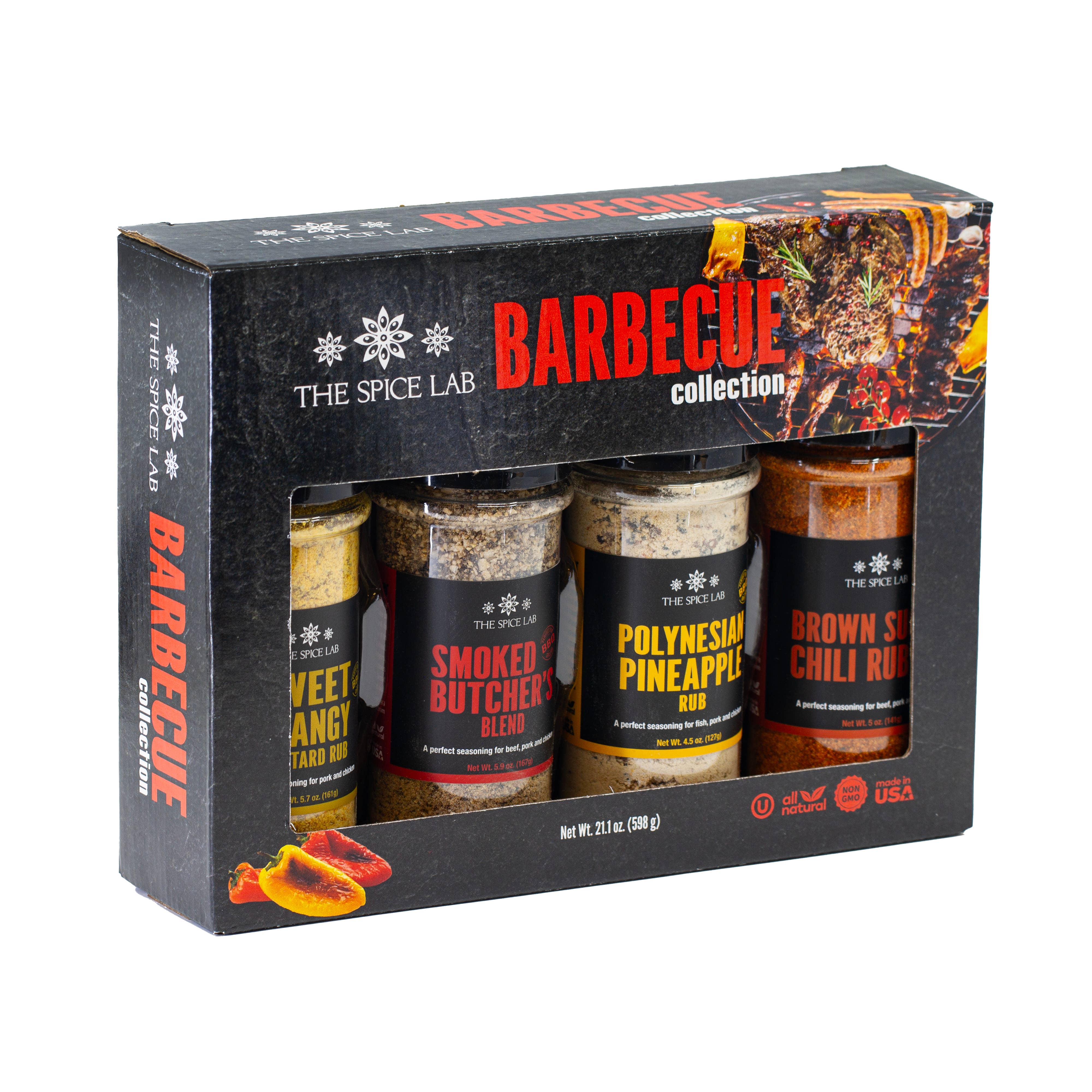 THE SPICE LAB - Wholesale Rub - Barbecue Seasoning Collection - Case of 6 Boxes - 4 Flavors0
