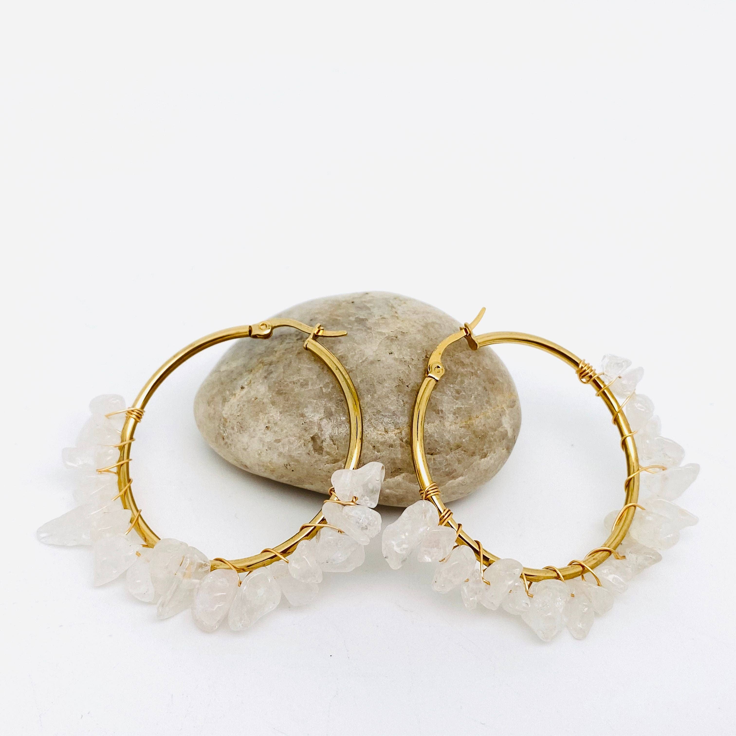 Mio Queena – Engroshandel Hoops – Rustfrit stål håndviklede naturlige grus Hoops4