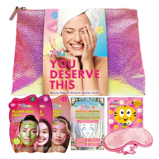 7th Heaven You Deserve This Self-Care Gift Bag with Hyaluronic Acid & Retinol Face Masks + Accessories for wholesale by 7th Heaven