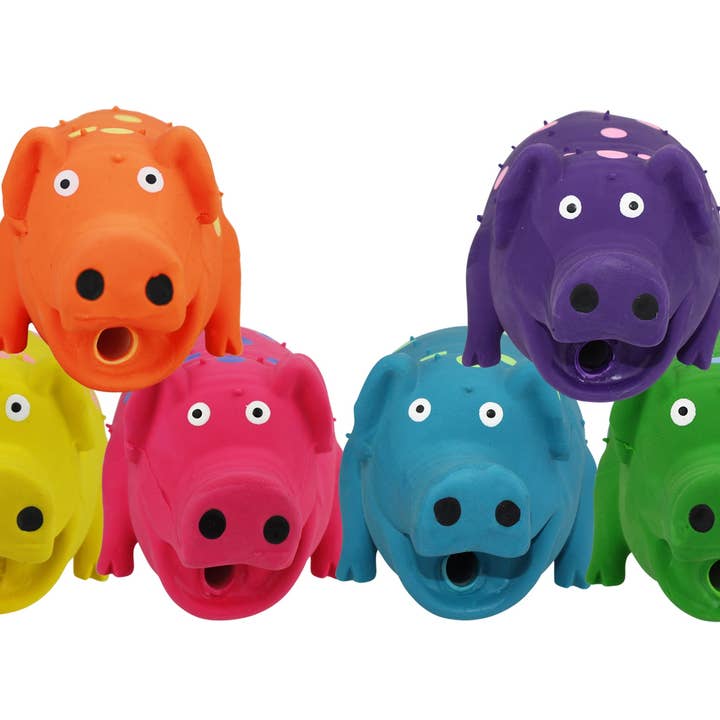 Pet Palette Distribution - Wholesale Pet Chew Toy - Dog - Multipet Globlets Latex Dog Chew Toy Asst. Large 8.25"