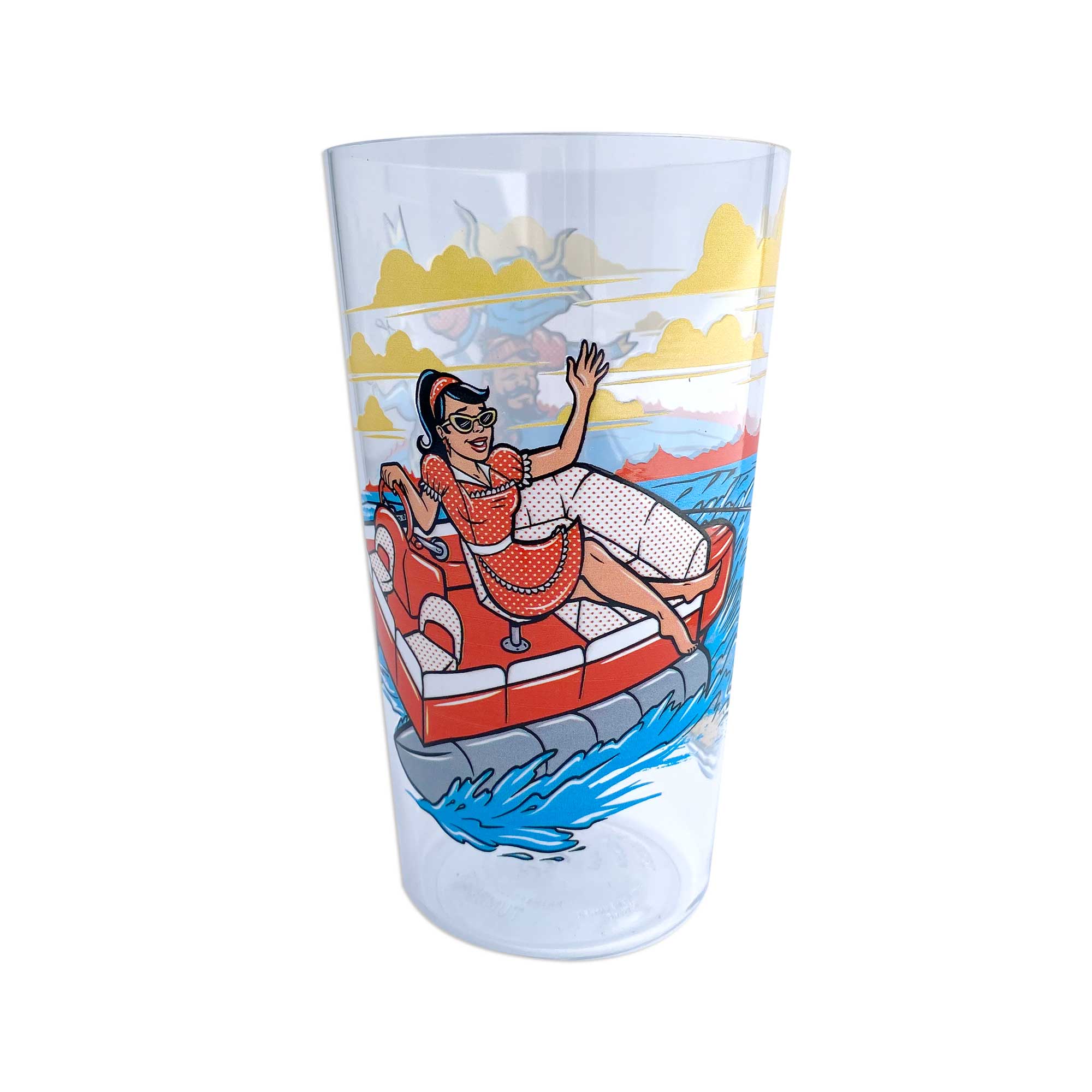 Adam Turman Artwork Co - Wholesale Drinking Glass/Cup - Pontoon Daze BPA Free Pint0