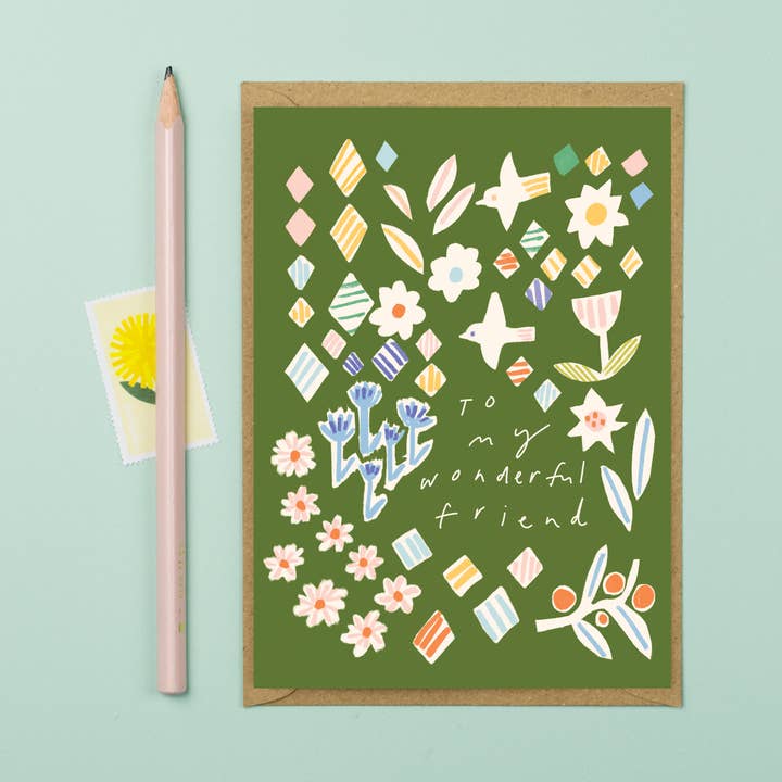 Wunderbare Freund Volksgeburtstagskarte Ermutigungskarte für den Großhandel von Letterbox Lane