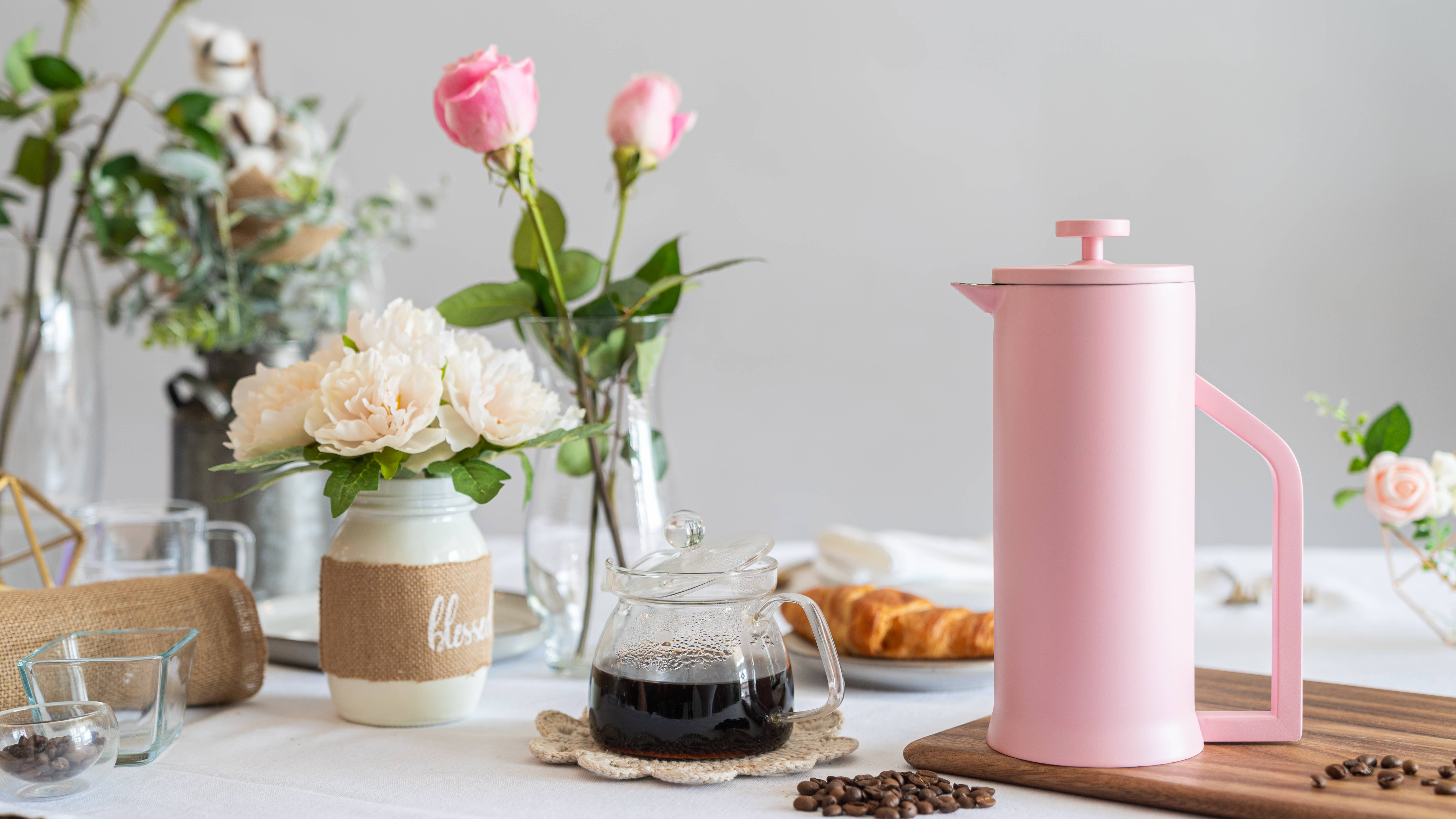 Lafeeca - Wholesale French Press - French Press Coffee Maker Double Wall Stainless Steel 1L7