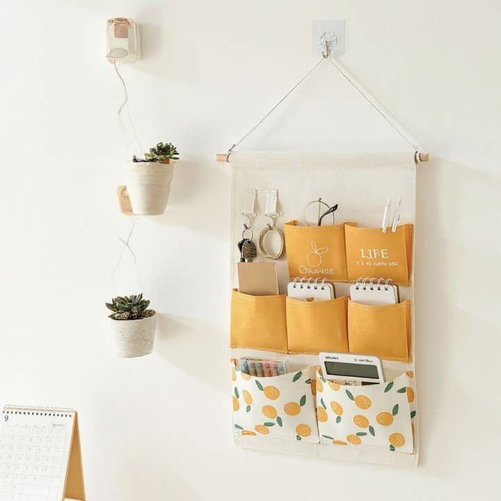AK Brand - Wholesale Wall Mounted Shelf - Hanging Wall Storage Organizer with Multiple Fabric Pockets6