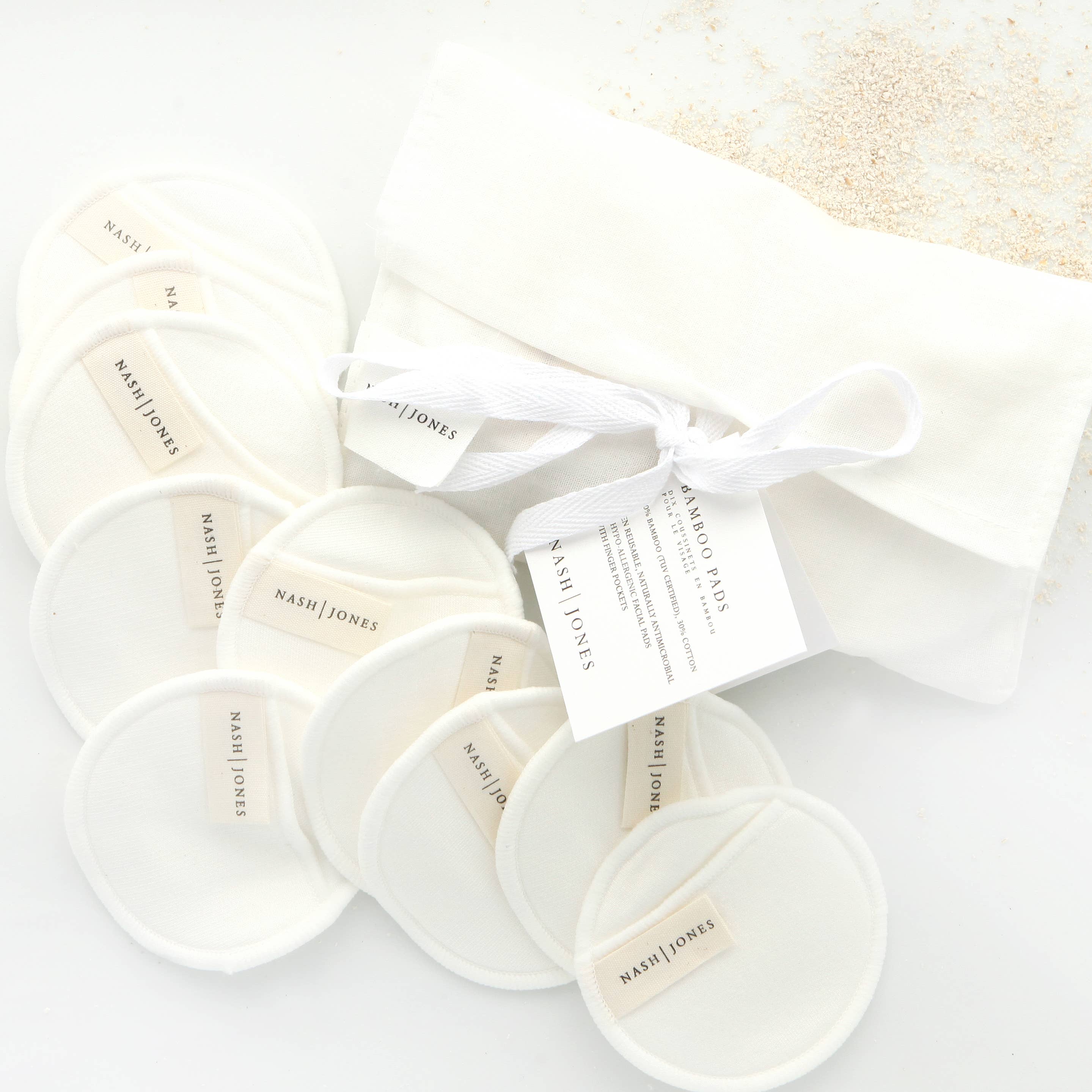 Nash and Jones - Wholesale Cotton Pad - Bamboo and Cotton Reusable Facial Pads0