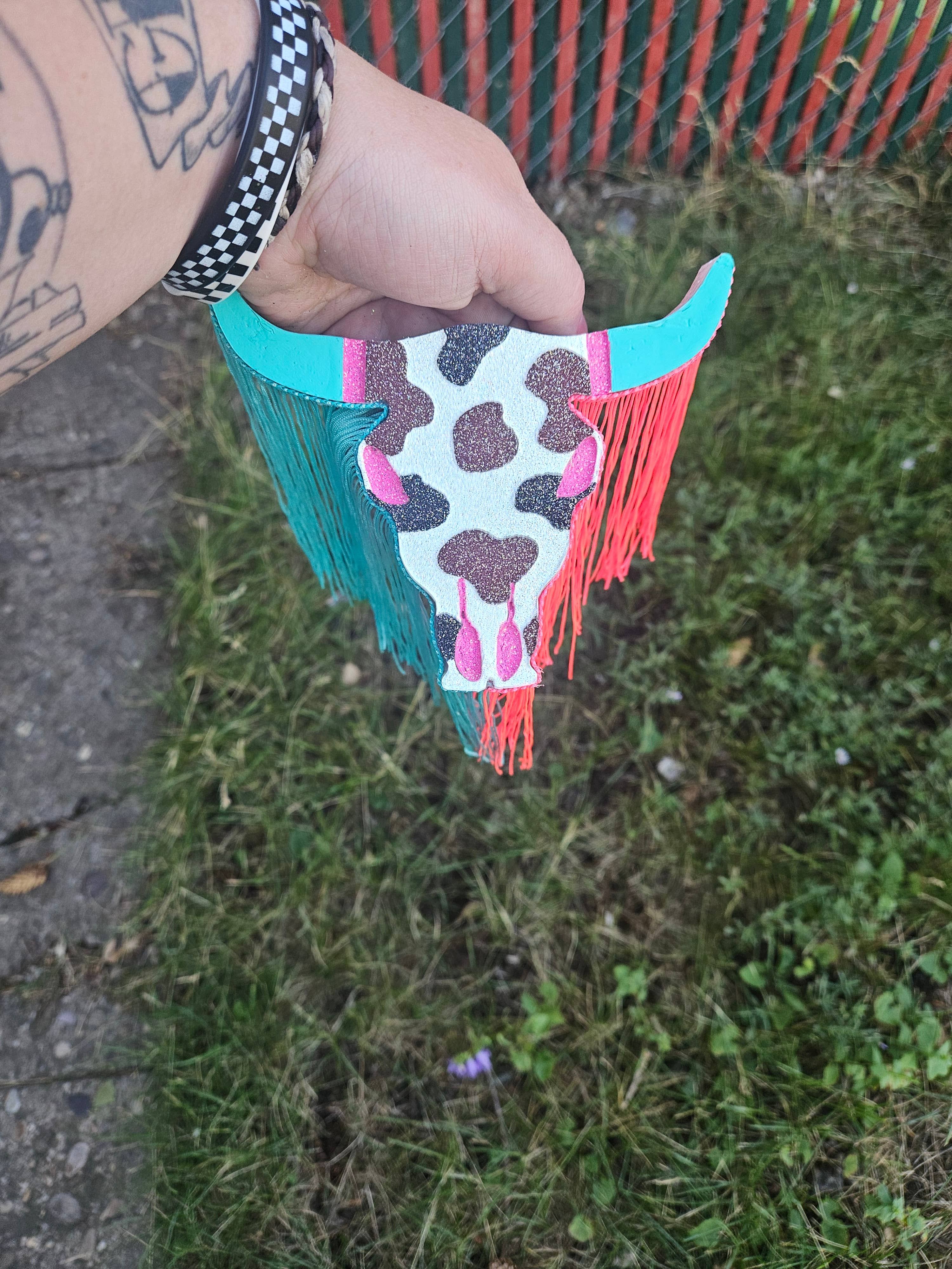 Buckin J Creations - Wholesale Car Freshener - Women's - Cow Print Cow Skull Car Air Freshener2