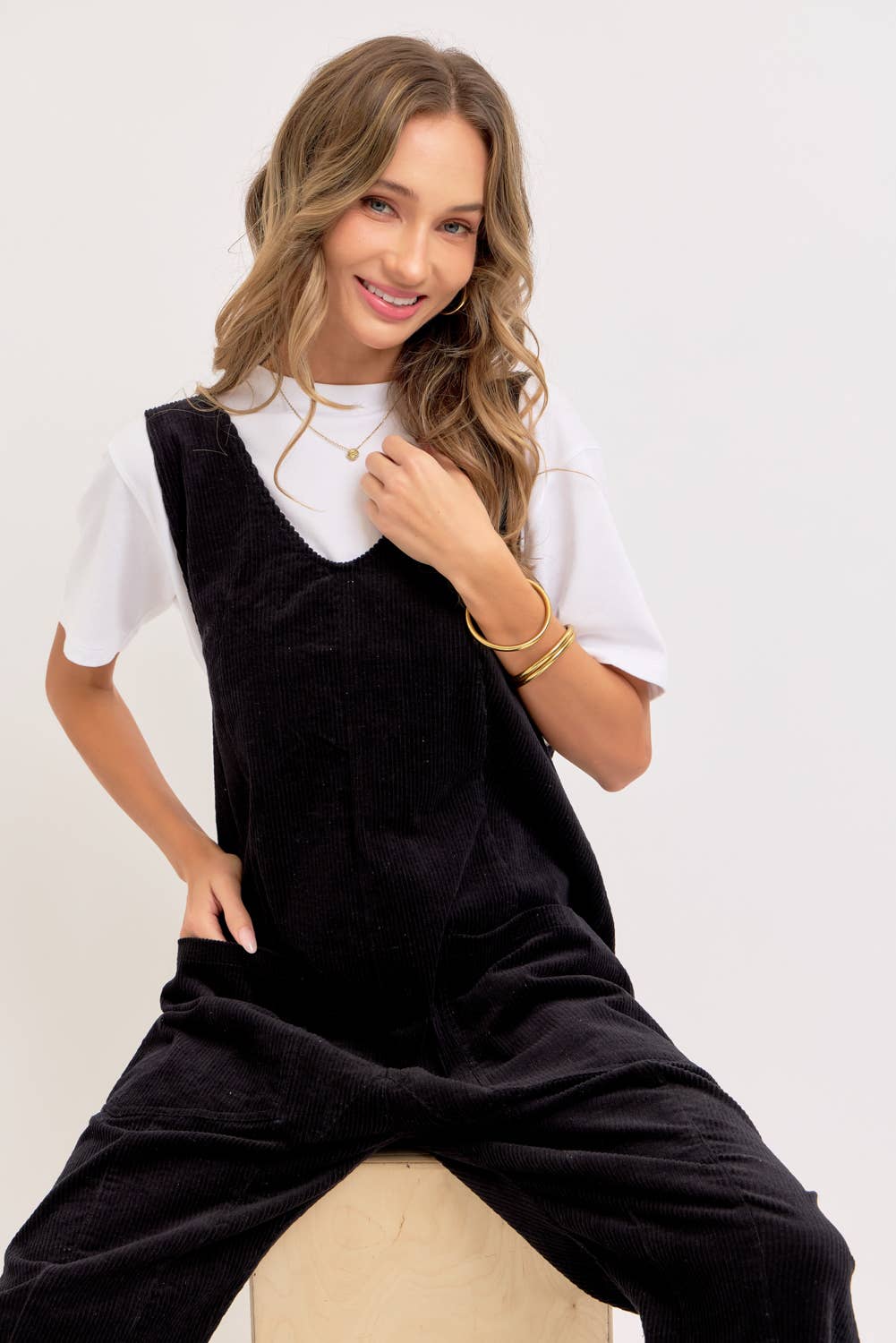 Sweet Lovely by Jen - Wholesale Overalls - Women's - PULL-ON-STYLE CORDUROY OVERALL JUMPSUIT10