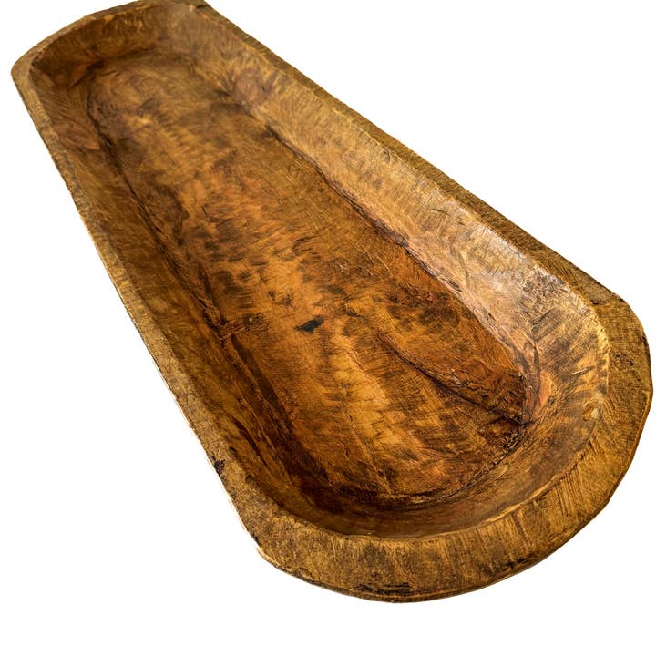 Natural Large Wood Carved Bowl (38-40") for wholesale on Faire2