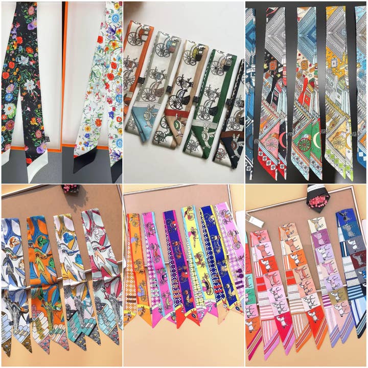 Pañuelo Twilly de Seda SS-30014 30013 30012 30010 30009 3001 para venta al por mayor de Oblige by G