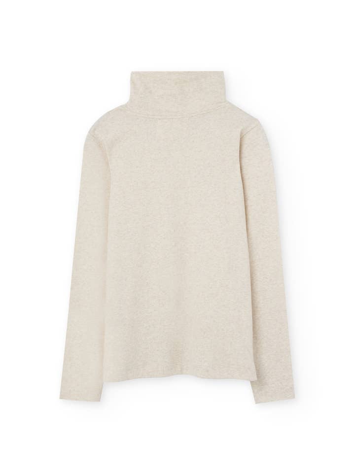 White Top orgánico de cuello alto acanalado en blanco for wholesale on Faire4