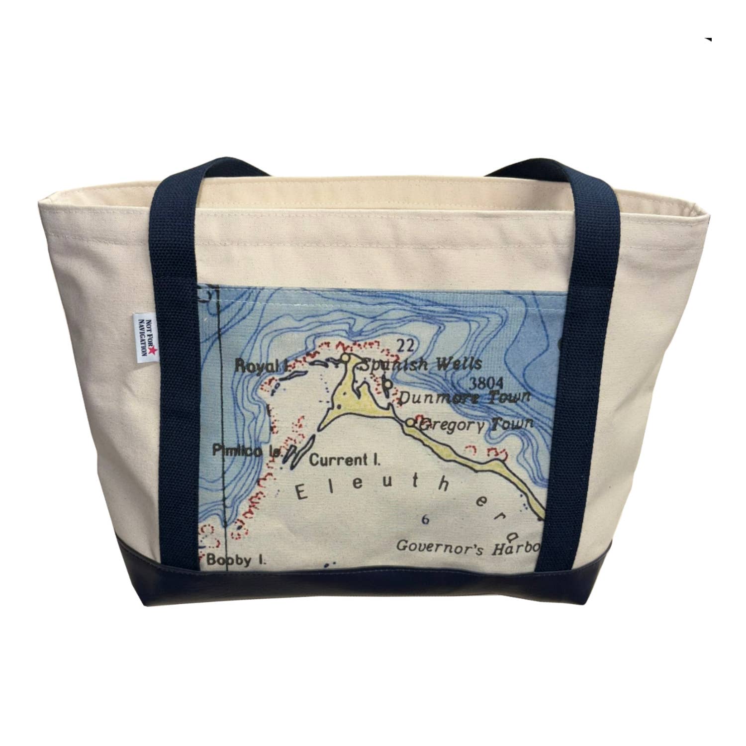 Not for Navigation - Wholesale Tote Bag - Women's - the Yachting Tote - Custom Location Nautical Chart or Map1