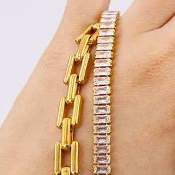 HoopLa - Venta al por mayor Pulseras de tenis - Brazalete de tenis Watch Band de acero inoxidable0