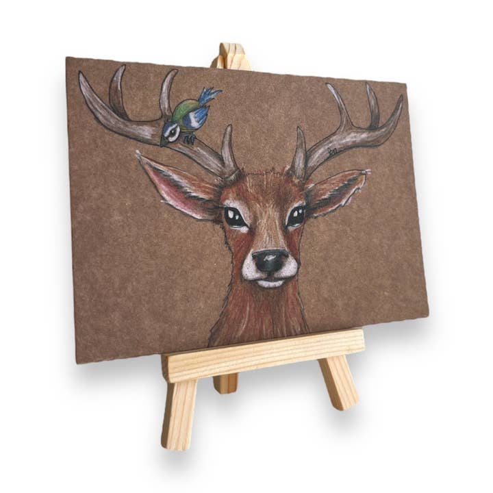 Hello Deer postcard for wholesale by regarts.de