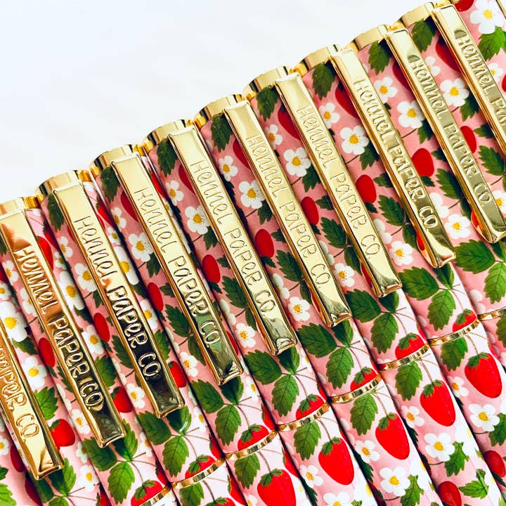 Hennel Paper Co. - Wholesale Pen - Hennel Paper Co. Strawberry Stainless Steel Pen