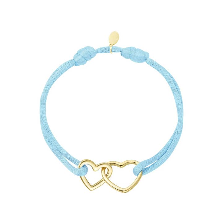 SHINE BUY – Engroshandel Armbånd med vedhæng – Stof Armbånd Linked Hearts