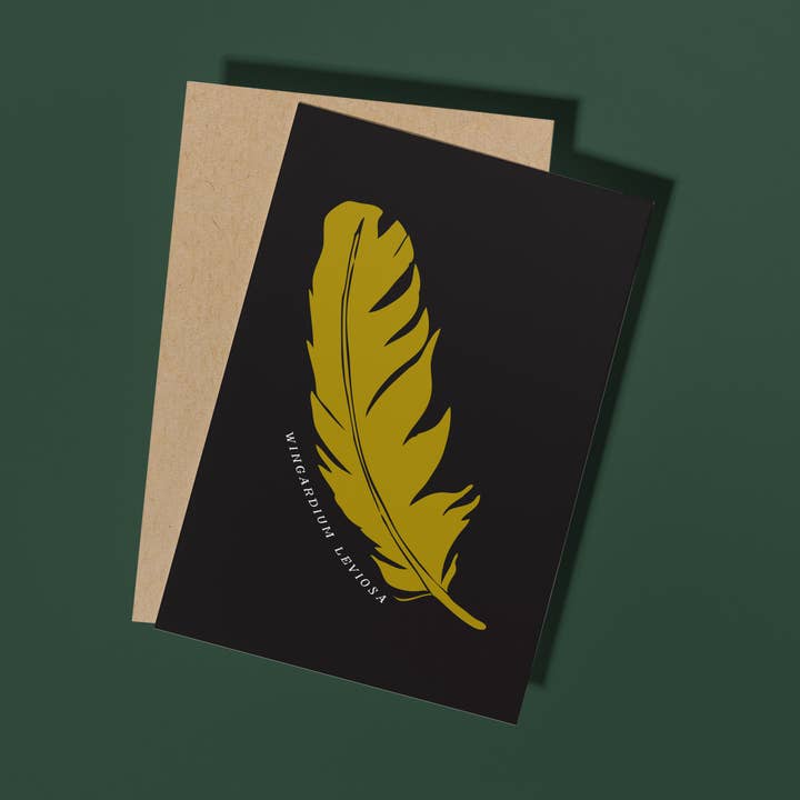 HP Wingardium Leviosa Card for wholesale by Formidably Impressed