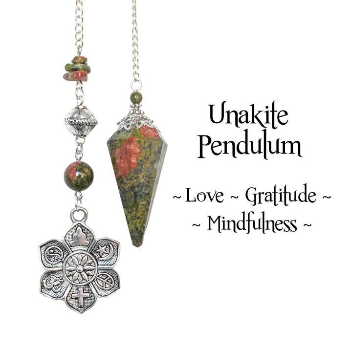 Unakite Pendulum, Mindfulness Pendulum, Chakra Healing Beade for wholesale by Glorious Healing Crystals
