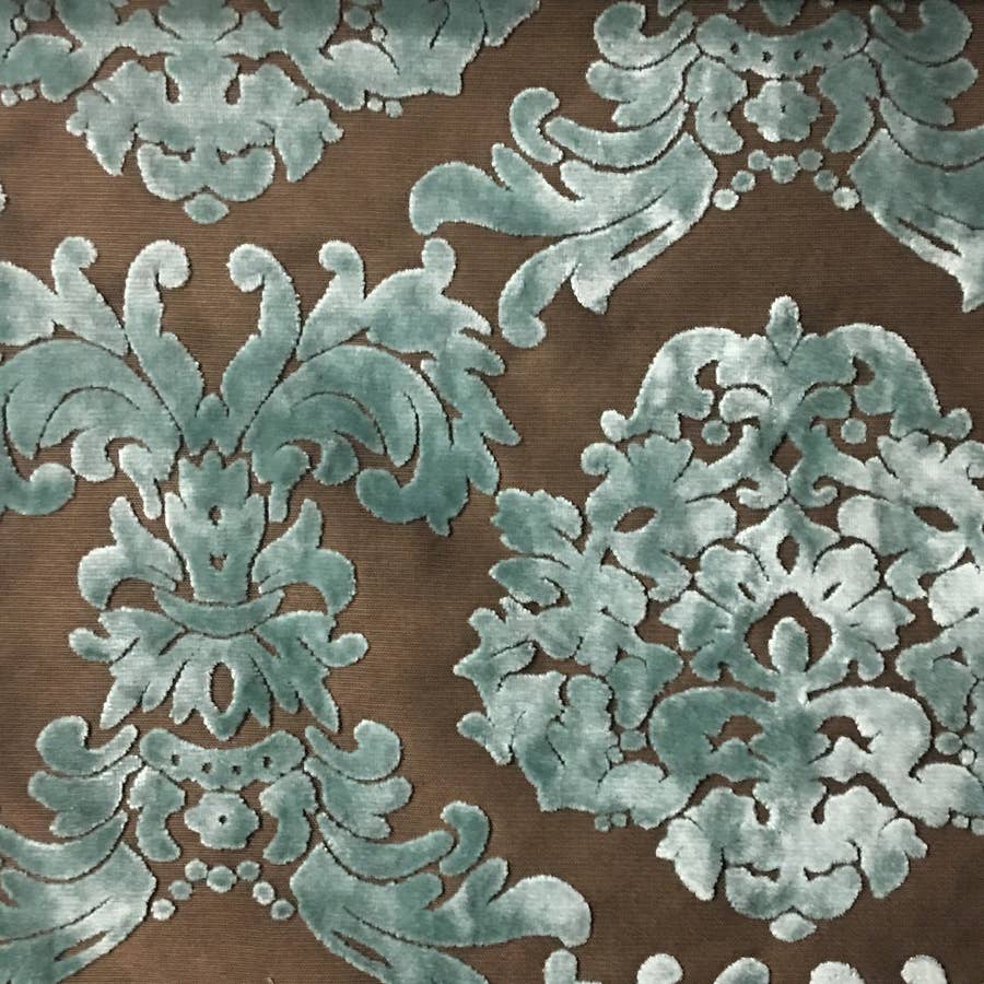 Hendrix - Leopard Pattern Cut Velvet Upholstery Fabric by the Yard
