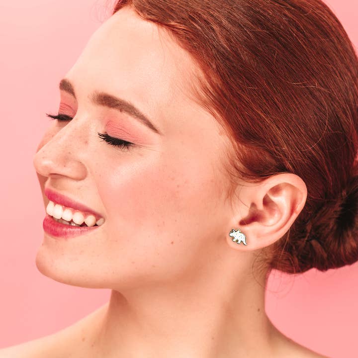 LuxCups Creative - Wholesale Stud/Post Earrings - Dino Cookie Style 2 Earrings3