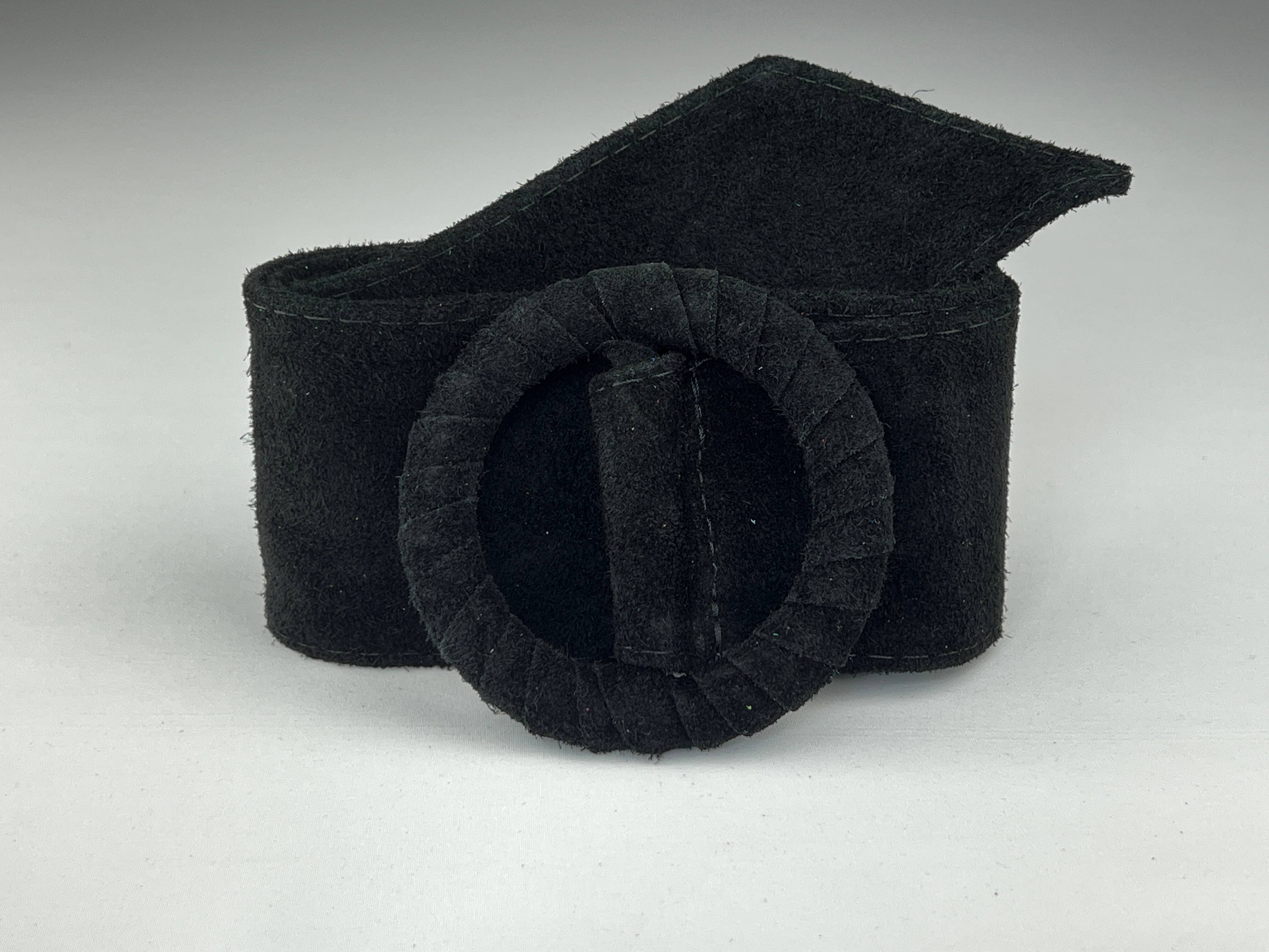 L'Emotion - Venta al por mayor Cinturón - Mujer - Cinturón ancho de cuero con hebilla redonda forrada tono sobre tono3