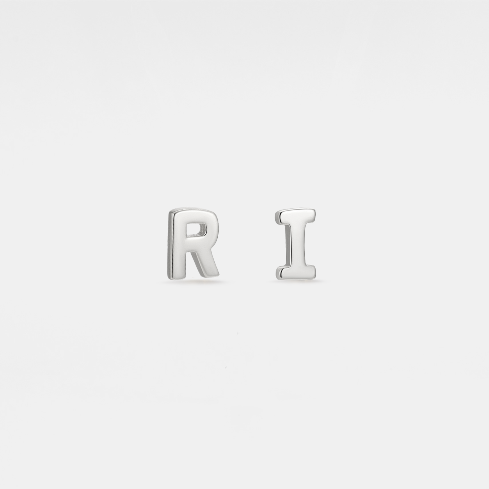 Perimade & Co. LLC – wholesale Stud/post earrings – Initial Letter Stud Ball end Earrings in 925 Sterling Silver2