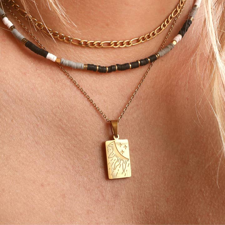 LilAryenne | Jewelry & Suncatchers - Wholesale Link & chain necklace - Curb Chain Choker - 4mm Stainless Steel Layer Gift4