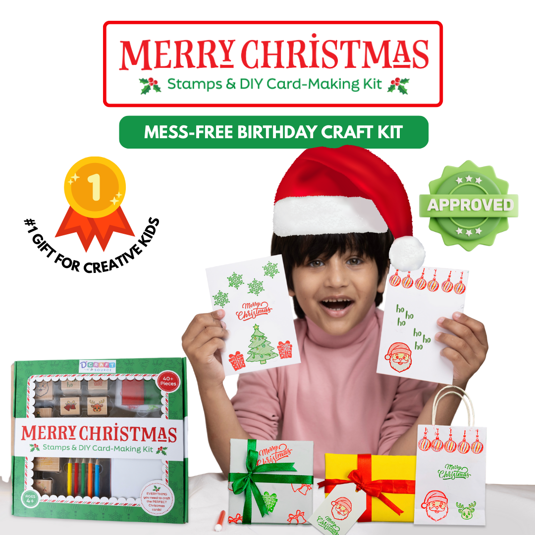 Dcraftsource – wholesale DIY craft kit – CHRISTMAS-WOODEN STAMP & DIY CARD MAKING KIT5