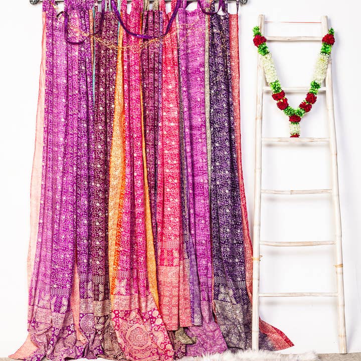 Colors By Padmini - Wholesale Curtain - Purple Haze Home Collection Light-filtering Sari Curtains