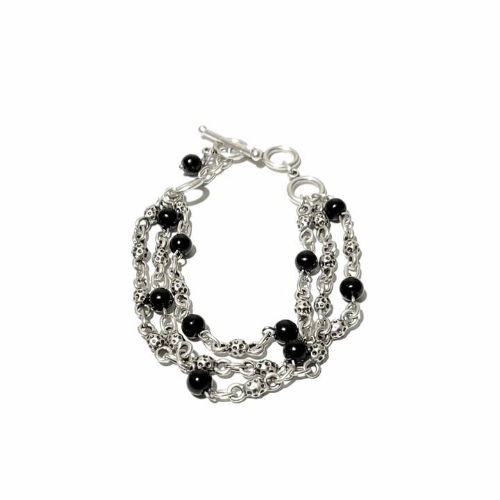 The Ancient Bazaar Jewelry & Accessories - Wholesale Beaded Bracelet - Item # ZBB-046 - Pewter Bracelet