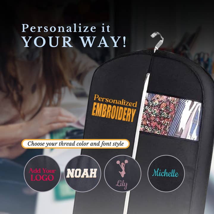 Gradzo - Wholesale Garment Bag - Unisex - Personalized Garment Hanger for Cheerleaders