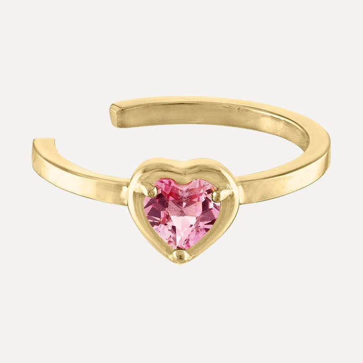 Birthstone Heart Ear Cuff for wholesale by Kelly Bello Design