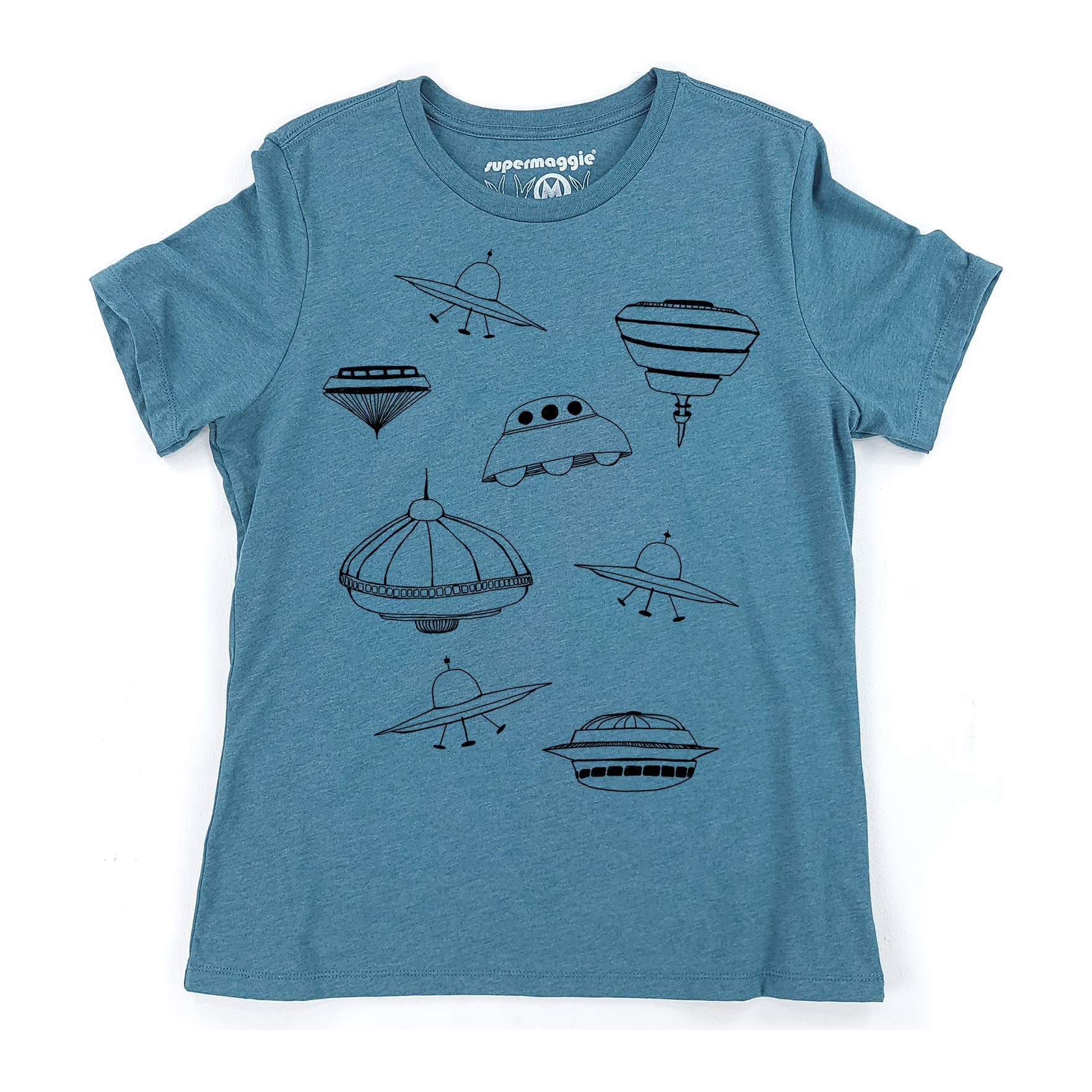 Supermaggie @ Faire - Wholesale Screen Printed T-Shirt - Women's - UFOs Calliope Tee2