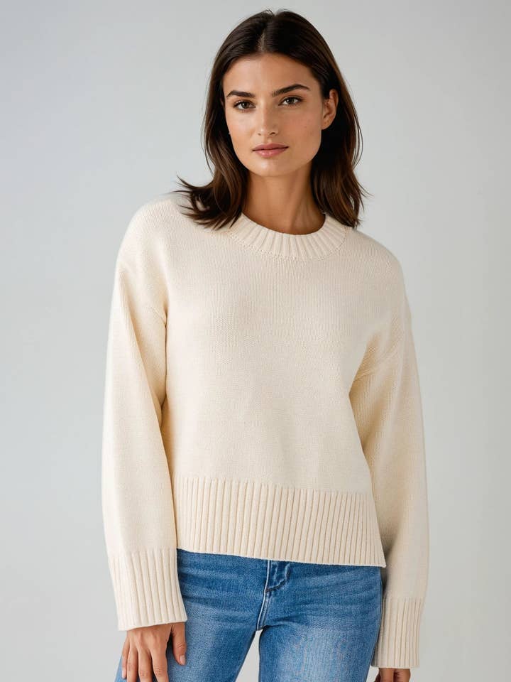 A Camisola Asher - Creme por atacado de NIBI MTK