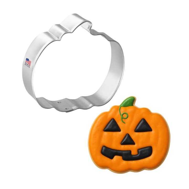 Pumpkin Cookie Cutter 3 in B511F for wholesale by CookieCutter.com