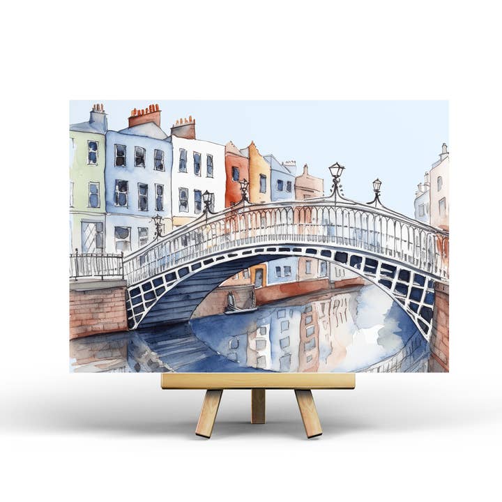 Ha'Penny Bridge - Postcard for wholesale by Penpaling Paula