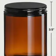 Gordon Craftworks – Engroshandel Glaslys – Amber Private Label stearinlys - 8 oz (227 g)1