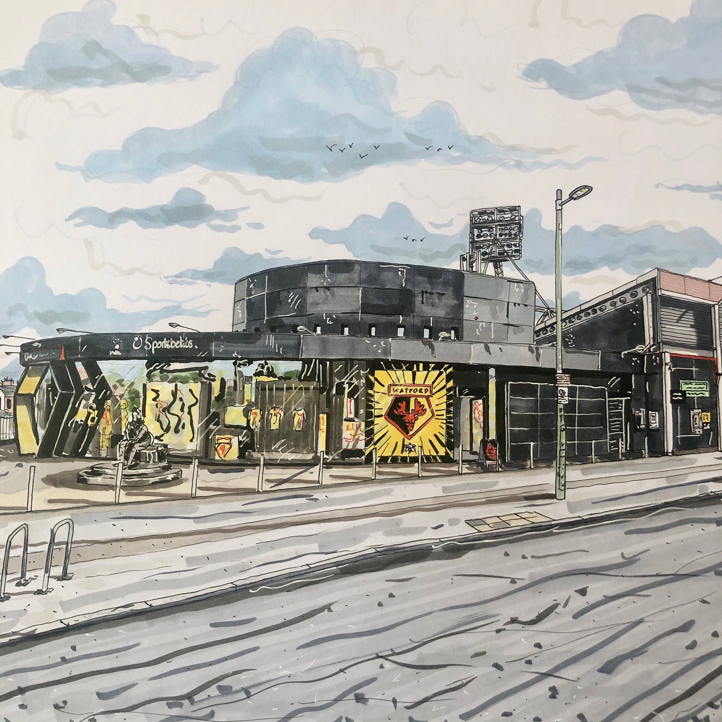 Art By Arjo - Wholesale Art Print - Watford Football Club Stadium Prints2