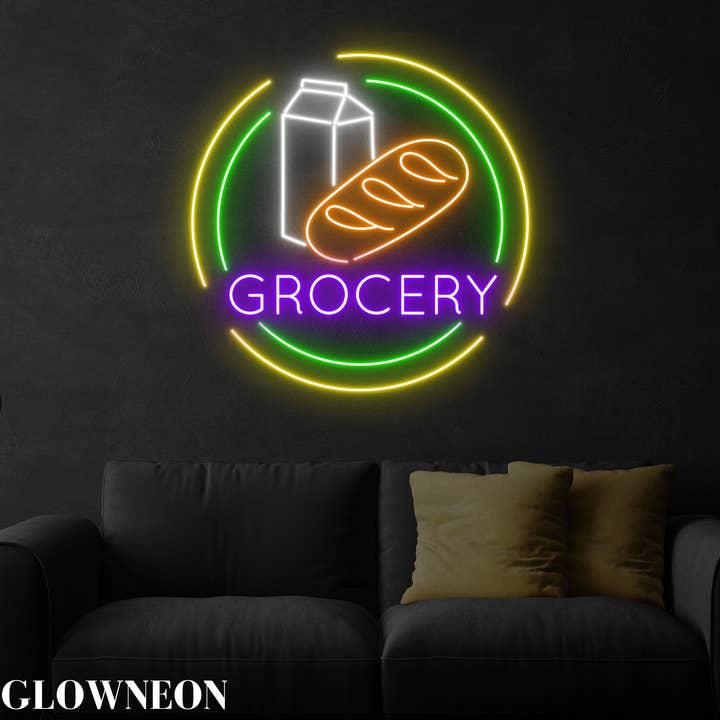 Glow Neon - Venta al por mayor Letrero de neón - Letrero LED de neón para tienda de comida y bebida, arte de pared3
