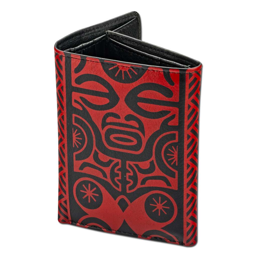 NA KOA - Wholesale Wallet - Men's - SALE French Polynesian tattoo trifold wallet - Art: "Te Atua" by Sulu'ape Pili Mo'o19