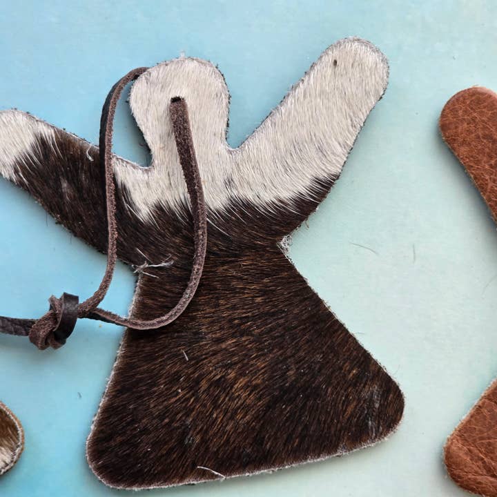 Ranchers Closet - Wholesale Keychain - Unisex - 10 Cowhide Christmas Angel Ornament – Real Cow Hide tag4