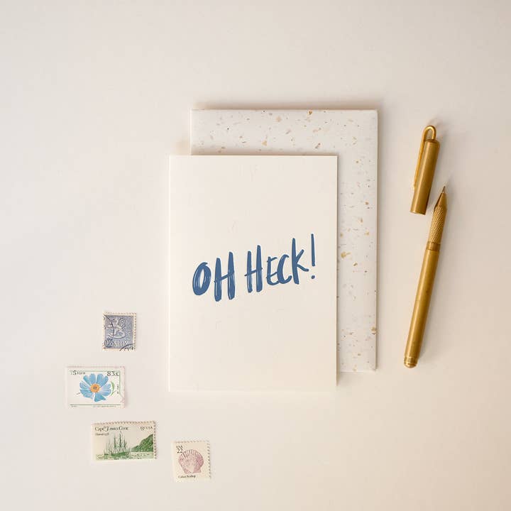 Letterpress Greetings Card - Oh Heck for wholesale by Tankerville Press
