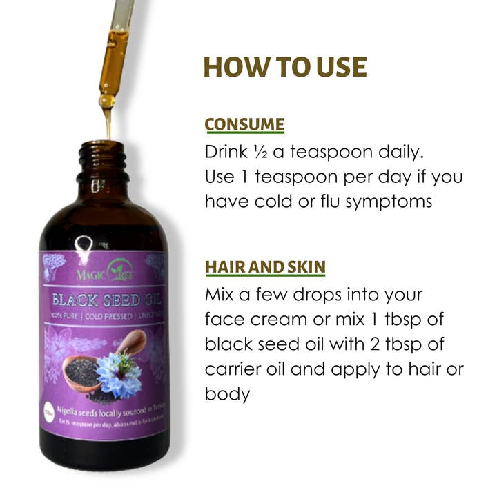 MagicTree Superfoods – wholesale Oral supplement/vitamin – Pure Black Seed Oil3